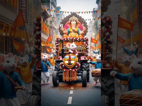 The rats together immersed the idol of Ganesha 🐀😱|| #ai #shortvideo
