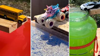 Diecast Cars Jumping In Water Shorts Compilation 🤪💦🔫☠️