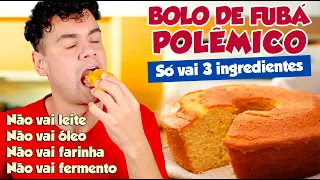 ✅ BOLO DE FUBÁ POLEMICO FEITO SÓ COM 3 INGREDIENTES - Fubá online