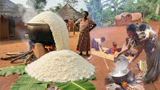 African village life of two women living in one hut each must #cook best dish for their husband.
