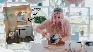 We make this old bathroom look EXPENSIVE *20 Budget DIY Hacks* (Island Fixer-Upper)
