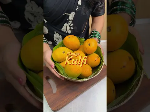 Stuffed mango kulfi or saffron mango kulfi or malai mango kulfi or malai kulfi #shorts
