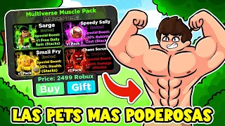 COMPRO EL PACK de las MASCOTAS MAS SUPER PODEROSAS de MUSCLE LEGENDS! 💪 Roblox
