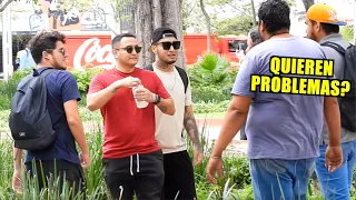 Buscando problemas con desconocidos! Ft. Jacob Valencia y RobertGucciTV | Bromas pesadas