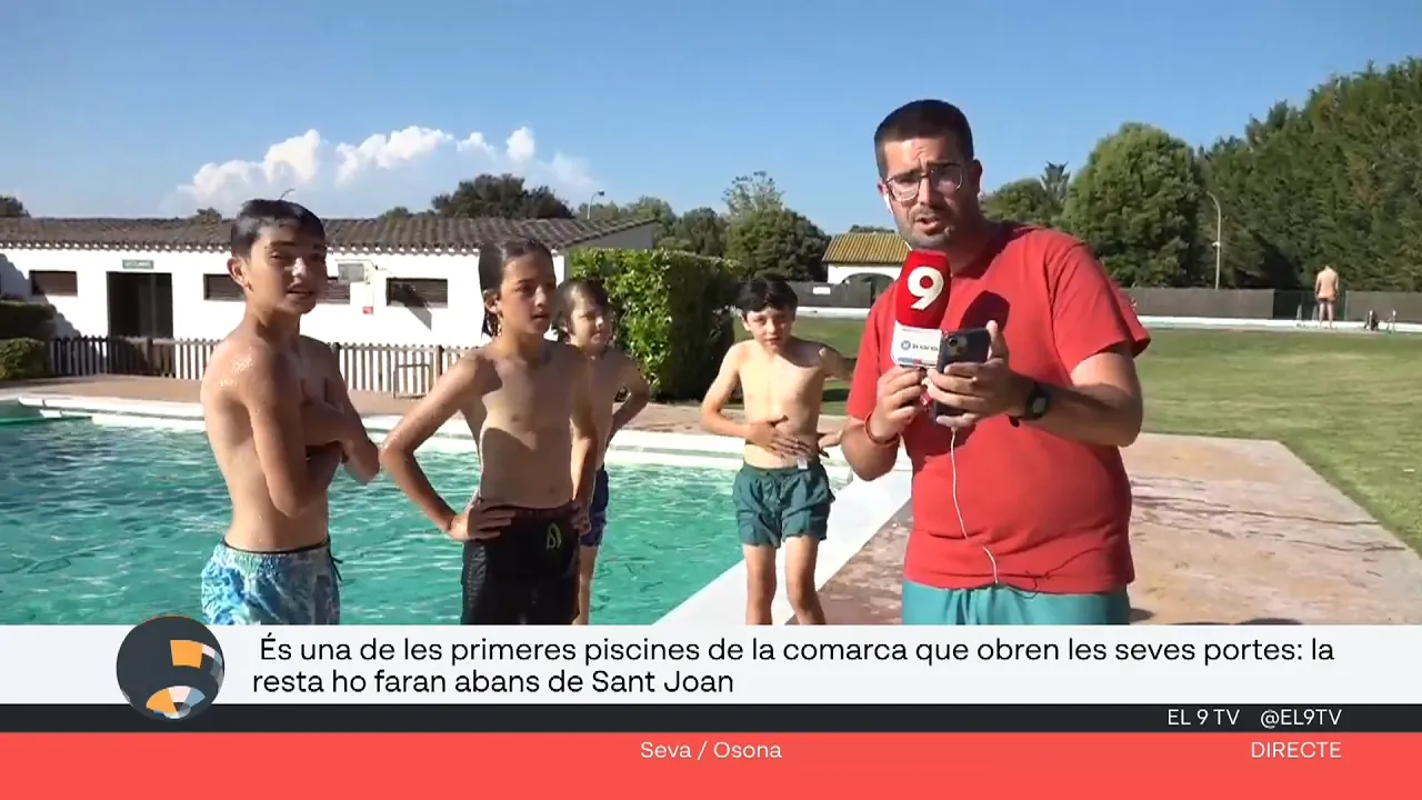 La piscina de Seva, la primera en obrir aquest estiu en dia laborable