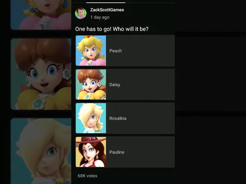 Peach, Daisy, Rosalina, or Pauline?