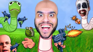 GUERRA DE MINHOCAS! - Worms Revolution (ft. Zezão, DMenor11 e Mathias)