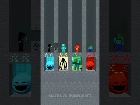 😱 HELP ICE AND LAVA MOONS AND HEROBRINE WITH ZOMBIE 😱 #minecraftshorts #herobrine #shorts