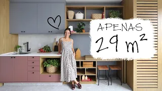 KITNET LINDA COM CAMA SUSPENSA E MUITO ARMÁRIO