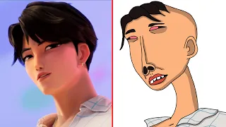 Kpop Demon Hunters Jinu Funny Drawing Meme
