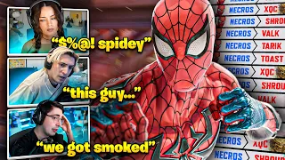 Streamers react to me dominating them with Spider-Man