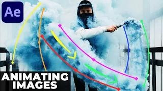 2D Image Animate Flow on Still Images using Adobe After Effects NO PLUGINS