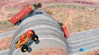 Cars vs Giant Bulge - Beamng.Drive