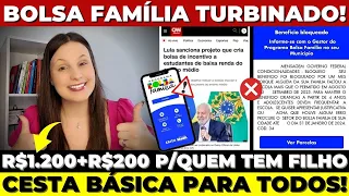 🙌🏻SAIU EXCELENTE NOTÍCIA p/ QUEM RECEBE BOLSA FAMÍLIA: GOVERNO LIBERA R$1.200+CESTA BÁSICA p/ TODOS