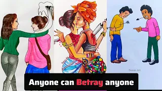 💯 Anyone can Betray anyone 🥵 #art #drawing #story #desanarts