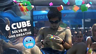 6 cube solve underwater on one breathe World record