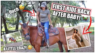 Riding My Horses FOR THE FIRST TIME After Having A BABY! *It's been over a year!