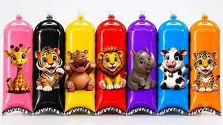 UNBOXING : panda,kanguru, kudanil,badak, kerbau,jerapah,singa,harimau,macan tutul.