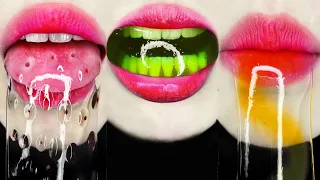 ASMR SHEET JELLY X-RAY TEETH PUDDING eating sounds TeeKaa MUKBANG