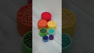Oddly Satisfying 🔴video Colored Beads 🟡 Balls #beads #oddlysatisfying #dominomarble