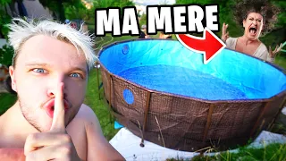 J'ai construit une PISCINE EN SECRET chez mes PARENTS ! (ils sont pas au courant...)
