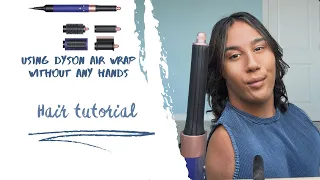Using Dyson air up without any hands! #beauty #tutorial #dyson #hair #hairstyle #viralvideos ￼￼