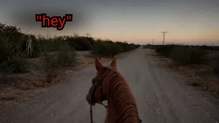 His horse was acting strange, then he sees this.  Top 10 Scary Videos