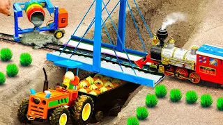 DIY Science Project | How to Build a Concrete Bridge Using mini Mixer machine, Road Roller