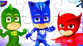 Solve a PJ Masks Puzzle and Learn the Characters' Names / Puzzles for Kids