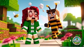 Steve gets Stung by a Bee and Learns to Fly - Minecraft Animation - Steve and Alex Life Story