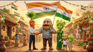 Alu ke imandari na apna bachon ko khushiyan den 15 august independence day || vegetables story