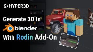 Generate 3D in Blender with AI — Hyper3D Rodin Add-on