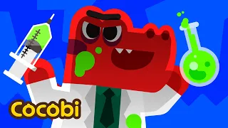 Lagu Dokter T-Rex🦖😱Kid Song | Lagu Kartun Anak Bahasa Inggris | Halo Cocobi