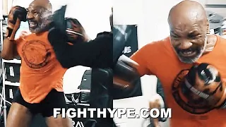 MIKE TYSON SHOWS LOGAN PAUL SCARY KNOCKOUT COMBOS IN NEW TRAINING RESPONSE TO "OLD MAN" JAB