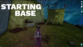 STARTING UP A BASE  TO TURRETS - DAY 1 - ARK Survival
