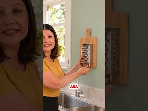 Una tabla y un rallador se convirtieron en organizador de cocina 🧀