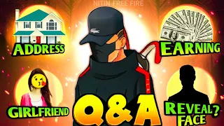 Finally Face Reveal in my style 😂||200k special QNA video🔥@NITINFREEFIRE
