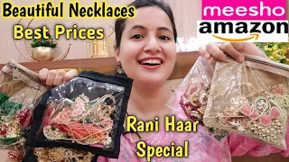 MEESHO & AMAZON JEWELLERY Haul | Partywear Necklaces, Jewellery Haul | Neema's Talk