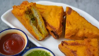 Bread Pakoda recipe | ब्रेड पकोड़ा बनाने की विधि |  Aloo Bread Pakoda | Flavours Of Food