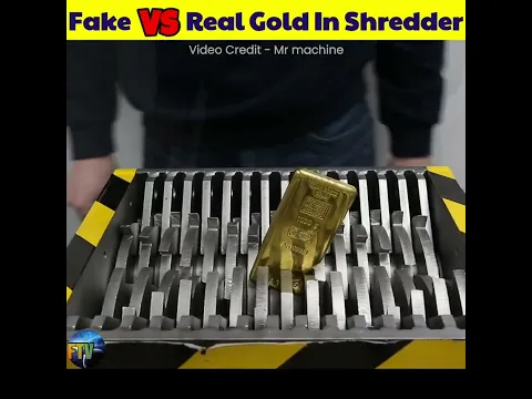Shredder Vs Fake and Real Gold bar #shorts #uniqueexperiment #whatif #मजेदारवीडियो