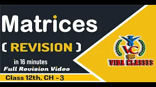 🎯 Fast Revision video For Matrices|| One Shot Video || Ch-3|| Class 12 || NCERT Solution