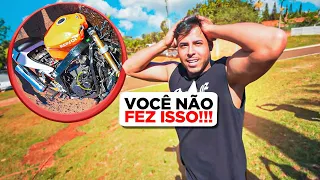 RENATO NÃO ACREDITOU QUE A MOTO DELE FOI DESTRUIDA!!