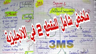 الثالثة متوسط ملخص جميع دروس المقطع 2 الفصل 2 في الانجليزية  تحضير للفرض 2022