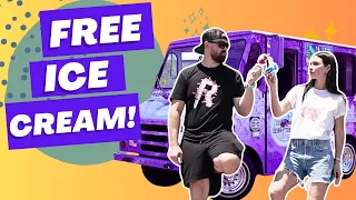 We Gave Away FREE Ice Cream & PRIZES to Strangers!