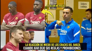 LA REACCIÓN CON MIEDO DE LOS CRACKS DEL BARÇA CUANDO XAVI LES DIJO SUS REGLAS ¡ESTO PASÓ!