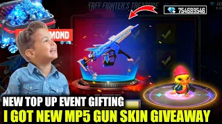 I GOT NEW MP5 GUN SKIN IN FREE FIRE | NEW TOP UP EVENT PET GIVEAWAY | 5 DJ ALOK & DIAMONDS GIVEAWAY😱