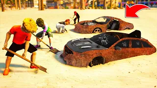 DESENTERRANDO super MINI CARROS de CRIANÇA ENFERRUJADOS no GTA 5!!😱