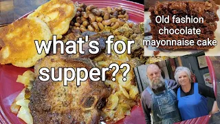 What are we cooking for supper/ extra recipe Chocolate Mayo Cake!