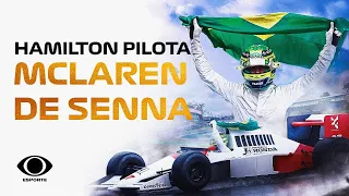 VÍDEO COMPLETO: assista Lewis Hamilton pilotando carro de Senna em Interlagos