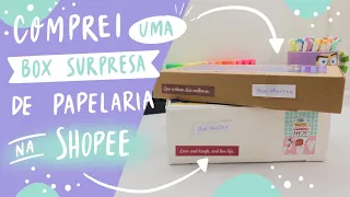 COMPREI UMA CAIXA | BOX SUPRESA DE PAPELARIA NA SHOPEE